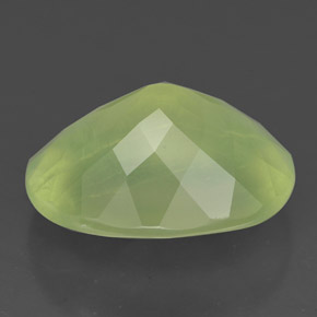 6,57 ctw natürlicher grüner Prehnit, Transparent, Transparent / Lichtdurchlässig