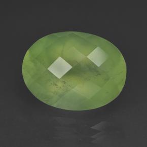 9,64 ctw natürlicher grüner Prehnit, Oval Schliff, Lichtdurchlässig