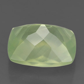 5,65 ctw natürlicher grüner Prehnit, Transparent, Transparent / Lichtdurchlässig