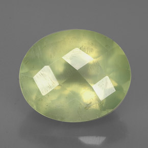 5,21 ctw natürlicher grüner Prehnit, Transparent, Transparent / Lichtdurchlässig