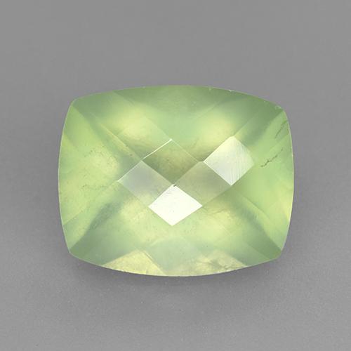 9,17 ctw natürlicher Grün Prehnit, Kissenschliff, Lichtdurchlässig