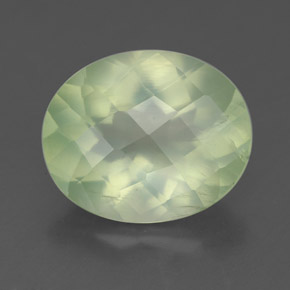 4,28 ctw natürlicher grüner Prehnit, Transparent, Transparent / Lichtdurchlässig