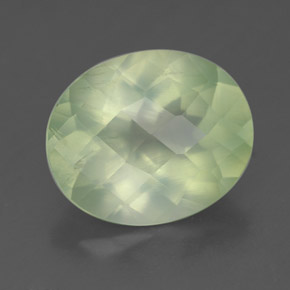 4,28 ctw natürlicher grüner Prehnit, Transparent, Transparent / Lichtdurchlässig