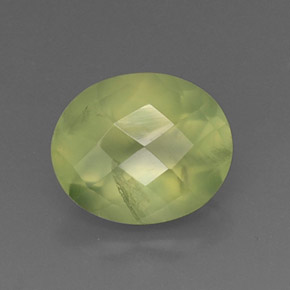 4,96 ctw natürlicher grüner Prehnit, Transparent, Transparent / Lichtdurchlässig