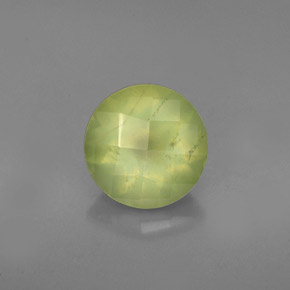 1,86 ctw natürlicher grüner Prehnit, Transparent, Transparent / Lichtdurchlässig