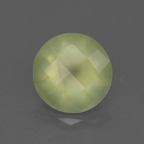 1,95 ctw natürlicher grüner Prehnit, Transparent, Transparent / Lichtdurchlässig