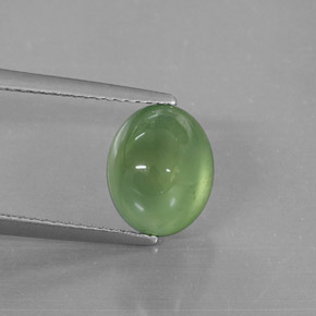 4,19 ctw natürlicher grüner Prehnit, Transparent, Transparent / Lichtdurchlässig