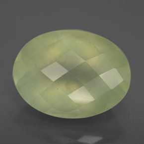 9,84 ctw natürlicher grüner Prehnit, Transparent, Transparent / Lichtdurchlässig