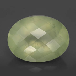 9,59 ctw natürlicher grüner Prehnit, Transparent, Transparent / Lichtdurchlässig