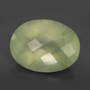 9,59 ctw natürlicher grüner Prehnit, Transparent, Transparent / Lichtdurchlässig