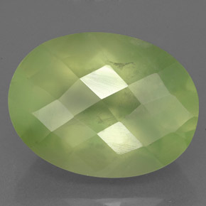 10,49 ctw natürlicher grüner Prehnit, Transparent, Transparent / Lichtdurchlässig