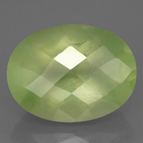 10,49 ctw natürlicher grüner Prehnit, Transparent, Transparent / Lichtdurchlässig