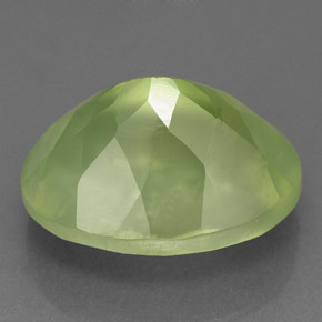 10,49 ctw natürlicher grüner Prehnit, Transparent, Transparent / Lichtdurchlässig