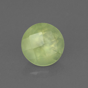 1,95 ctw natürlicher grüner Prehnit, Transparent, Transparent / Lichtdurchlässig