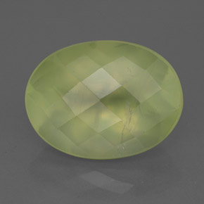 10,52 ctw natürlicher grüner Prehnit, Transparent, Transparent / Lichtdurchlässig