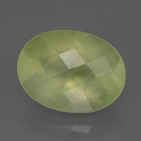 10,52 ctw natürlicher grüner Prehnit, Transparent, Transparent / Lichtdurchlässig
