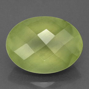 9,44 ctw natürlicher grüner Prehnit, Transparent, Transparent / Lichtdurchlässig