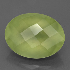 9,44 ctw natürlicher grüner Prehnit, Transparent, Transparent / Lichtdurchlässig