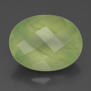 9,33 ctw natürlicher grüner Prehnit, Transparent, Transparent / Lichtdurchlässig