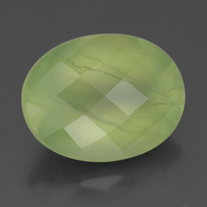 9,33 ctw natürlicher grüner Prehnit, Transparent, Transparent / Lichtdurchlässig