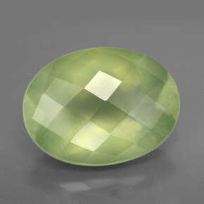 8,87 ctw natürlicher grüner Prehnit, Transparent, Transparent / Lichtdurchlässig