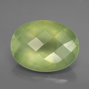 8,87 ctw natürlicher grüner Prehnit, Transparent, Transparent / Lichtdurchlässig