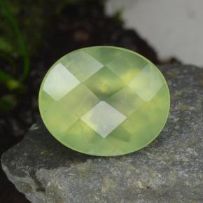 4,79 ctw natürlicher grüner Prehnit, Oval Schliff, Lichtdurchlässig