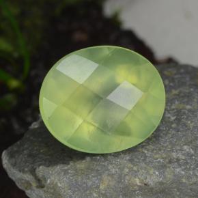 4,79 ctw natürlicher grüner Prehnit, Oval Schliff, Lichtdurchlässig