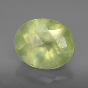 4,98 ctw natürlicher grüner Prehnit, Transparent, Transparent / Lichtdurchlässig