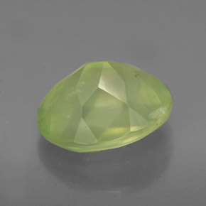 4,98 ctw natürlicher grüner Prehnit, Transparent, Transparent / Lichtdurchlässig