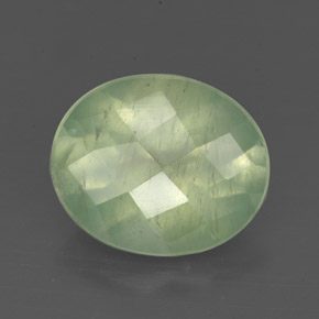 4,71 ctw natürlicher grüner Prehnit, Transparent, Transparent / Lichtdurchlässig