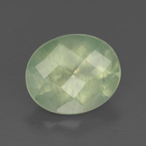 4,71 ctw natürlicher grüner Prehnit, Transparent, Transparent / Lichtdurchlässig