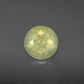 1,75 ctw natürlicher grüner Prehnit, Transparent, Transparent / Lichtdurchlässig