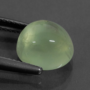 4,57 ctw natürlicher grüner Prehnit, Transparent, Transparent / Lichtdurchlässig