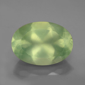 5,97 ctw natürlicher grüner Prehnit, Transparent, Transparent / Lichtdurchlässig