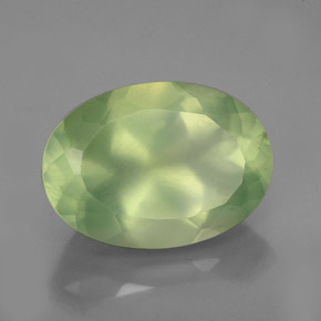 5,97 ctw natürlicher grüner Prehnit, Transparent, Transparent / Lichtdurchlässig