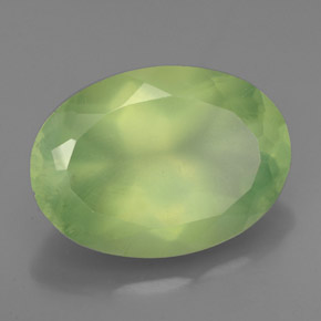 5,86 ctw natürlicher grüner Prehnit, Transparent, Transparent / Lichtdurchlässig