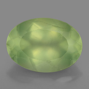 5,86 ctw natürlicher grüner Prehnit, Transparent, Transparent / Lichtdurchlässig