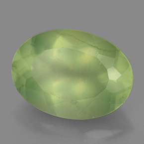 5,86 ctw natürlicher grüner Prehnit, Transparent, Transparent / Lichtdurchlässig