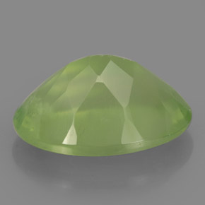 5,86 ctw natürlicher grüner Prehnit, Transparent, Transparent / Lichtdurchlässig