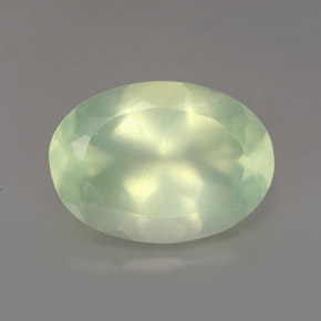 5,76 ctw natürlicher grüner Prehnit, Transparent, Transparent / Lichtdurchlässig