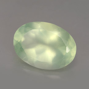 5,76 ctw natürlicher grüner Prehnit, Transparent, Transparent / Lichtdurchlässig