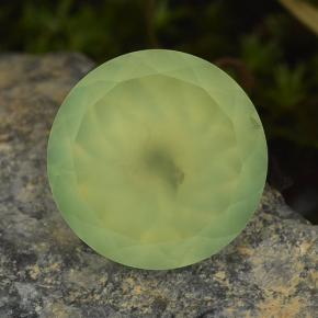 9,45 ctw natürlicher grüner Prehnit, Rundschliff, Lichtdurchlässig