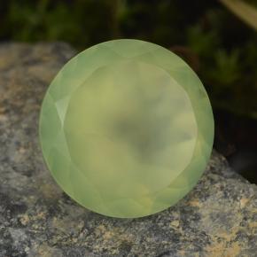 9,45 ctw natürlicher grüner Prehnit, Rundschliff, Lichtdurchlässig