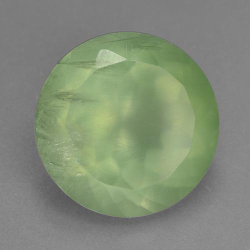9,78 ctw natürlicher grüner Prehnit, Rundschliff, Transparent