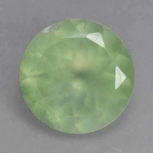 9,13 ctw natürlicher grüner Prehnit, Rundschliff, Transparent