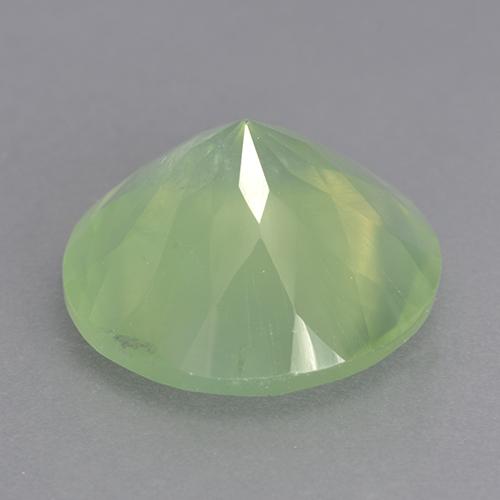 9,13 ctw natürlicher grüner Prehnit, Rundschliff, Transparent