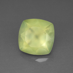 3,95 ctw natürlicher grüner Prehnit, Transparent, Transparent / Lichtdurchlässig