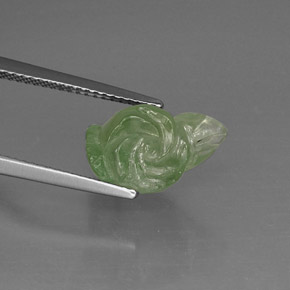 6,81 ctw natürlicher grüner Prehnit, Transparent, Transparent / Lichtdurchlässig