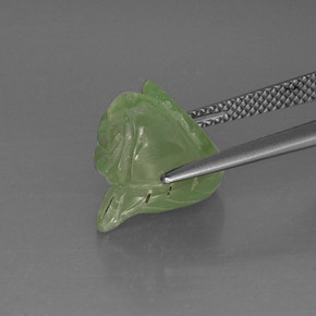 6,81 ctw natürlicher grüner Prehnit, Transparent, Transparent / Lichtdurchlässig